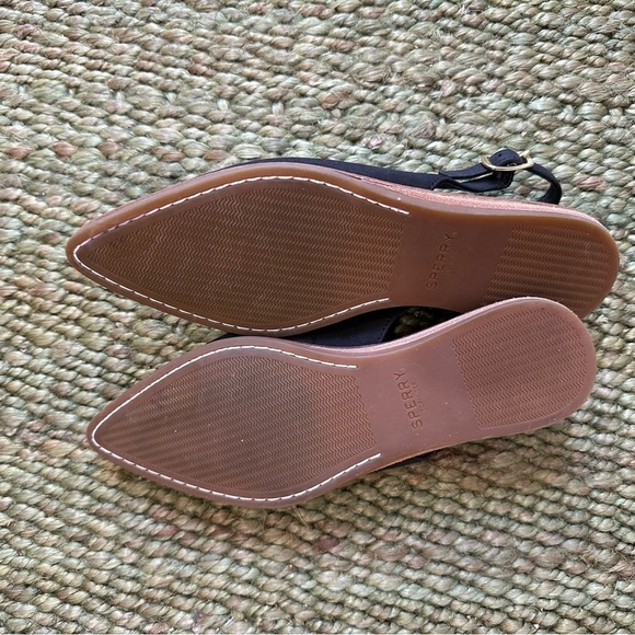 Sperry Saybrook Slingback Suede Leather Black Size 6.5 NWOB - Picture 7 of 9
